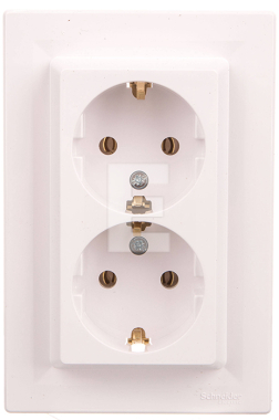 ASFORA Doppelsteckdose Von Schneider Electric – Weiß, Aufputz, Für Sicheres & Stylishes Zuhause