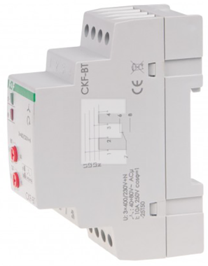 CZUJNIK KOLEJNOŚCI I ZANIKU FAZY 3X400V+N 1P 16A IP20 CKF-BT-TRMS F&F